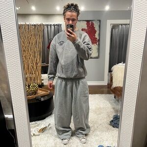 Y2K baggy Jordan Grey Sweats with adjustable cuffs